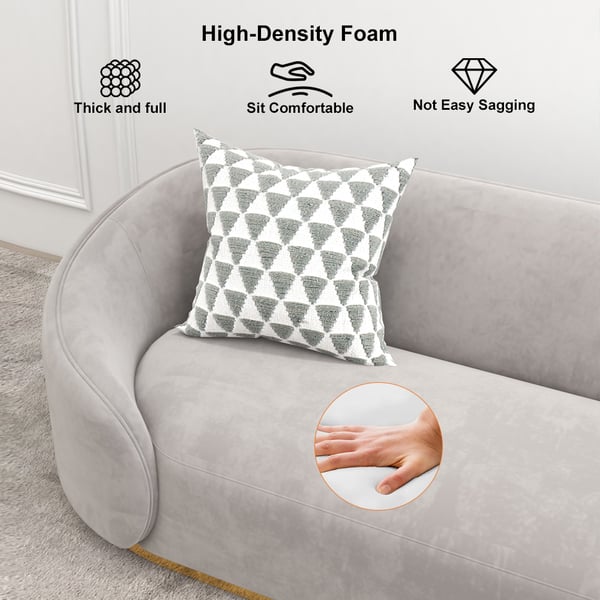Anpassbarer Größe Modernes Design-Stil Samtsofa-Set mit Sektionspolsterung 2