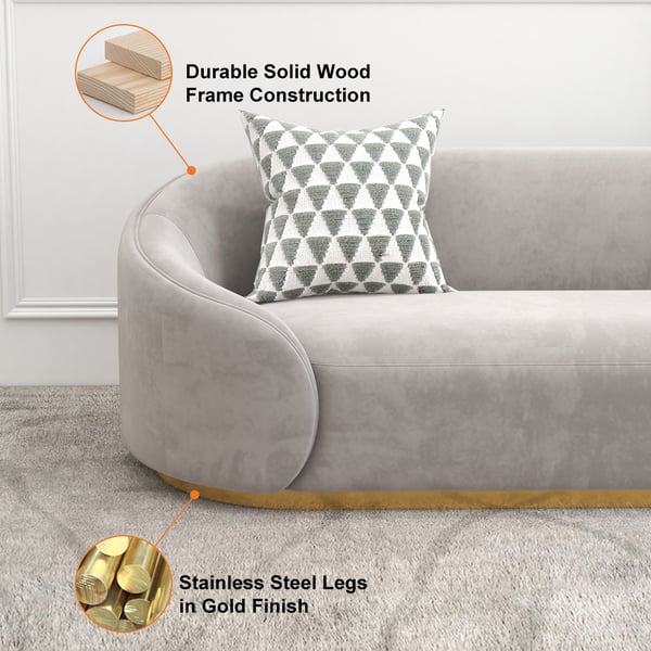 Anpassbarer Größe Modernes Design-Stil Samtsofa-Set mit Sektionspolsterung 1