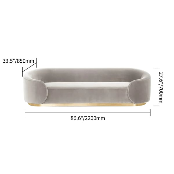 Anpassbarer Größe Modernes Design-Stil Samtsofa-Set mit Sektionspolsterung 5