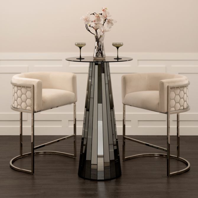 Moderner Spiegelkreis Glas Kaffeetafel für das moderne Wohnzimmer 64x64 5