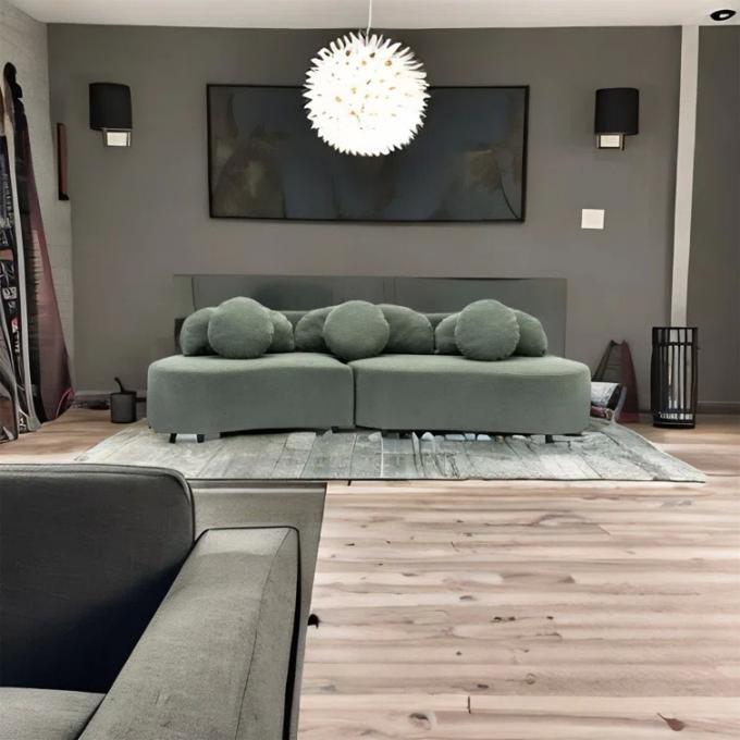 Maßgeschneiderte Schleife Stoff Sofa Weiß Stoff Couch Set Zuhause Luxus 5