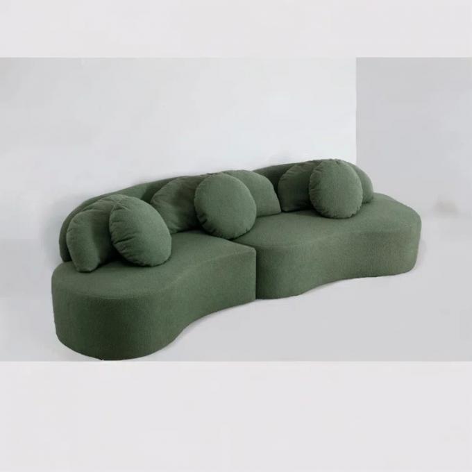 Maßgeschneiderte Schleife Stoff Sofa Weiß Stoff Couch Set Zuhause Luxus 8