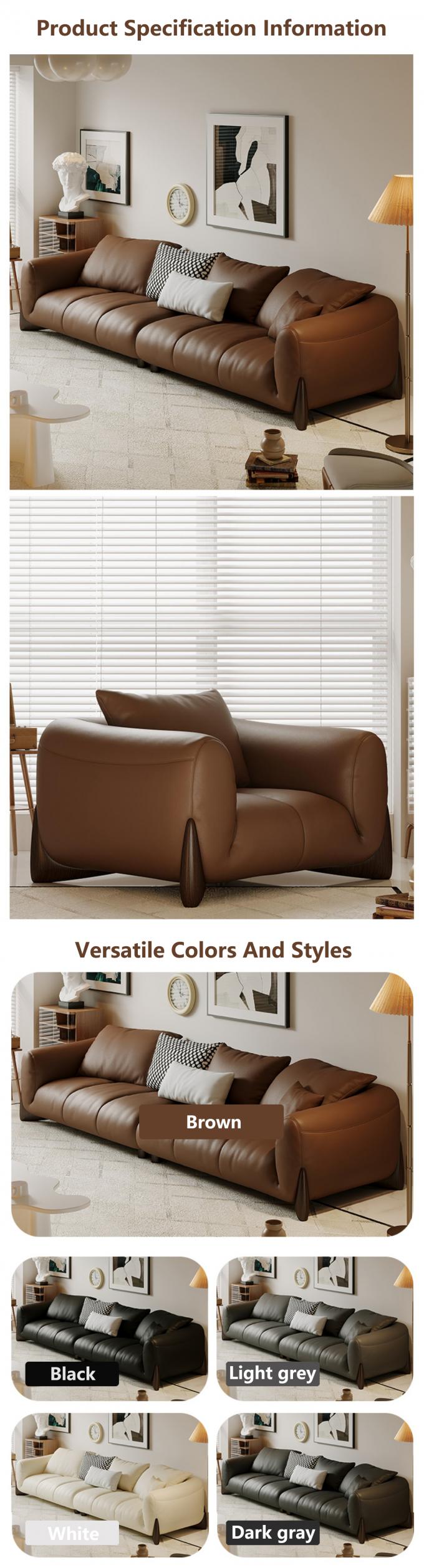 Italian Genuine Leather Sectional Recliner Sofa Set Modular Wohnzimmer Möbel 4