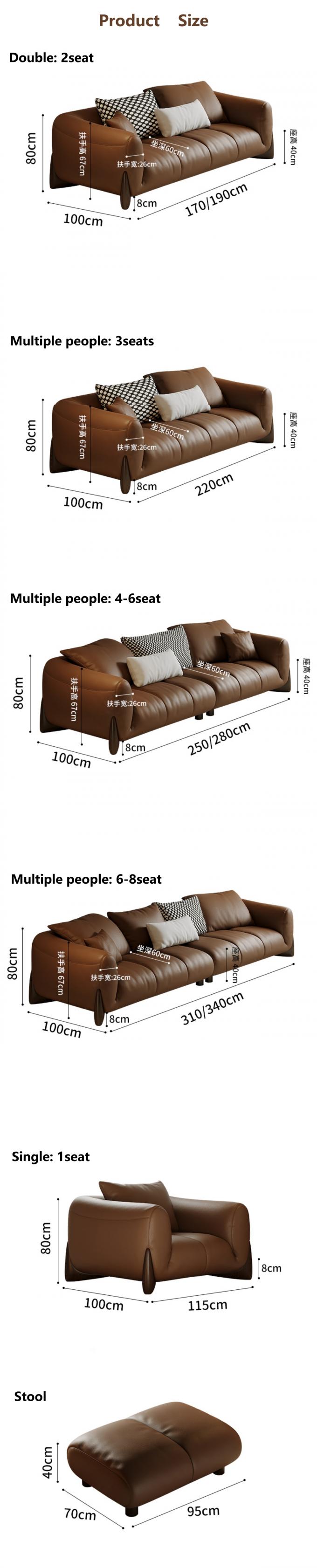 Italian Genuine Leather Sectional Recliner Sofa Set Modular Wohnzimmer Möbel 5