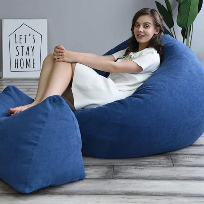 Außen 7Ft Riesen Bohnen Tasche Lounge Chair Weiches False Pelz Stoff EPS Füllung 15