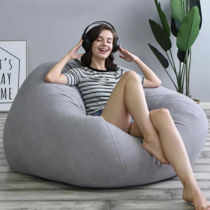 Außen 7Ft Riesen Bohnen Tasche Lounge Chair Weiches False Pelz Stoff EPS Füllung 16