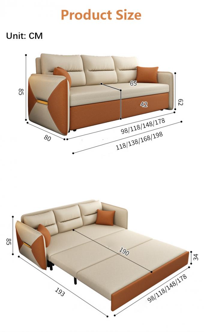 Wohnzimmermöbel Wandsofa Bett Liebenssitz Schlafraum 7