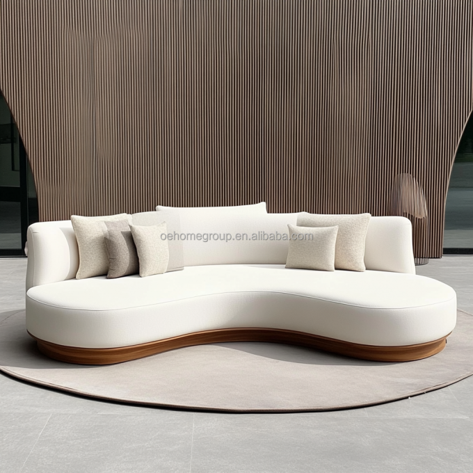 Italienischer Samt-Sofastoff, Freizeitsessel, geschwungenes Sofa-Set, modernes, einzigartiges Wohnzimmer-Sofa für moderne Lounge 2