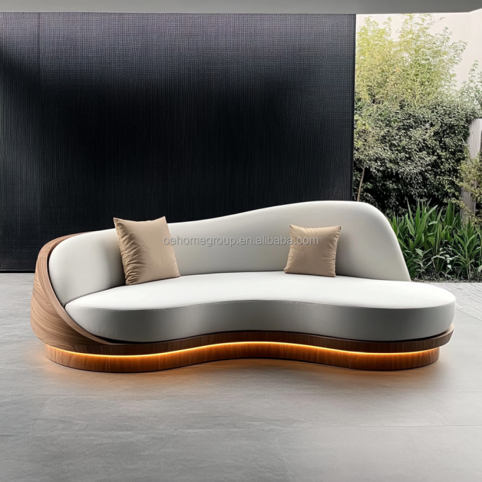 Kurve Modularen Schnalle Stoff Dekor Sofa Gemütliche Sektionelle Boden Ecke Sofa Möbel Modernes Wohnzimmer Set 4
