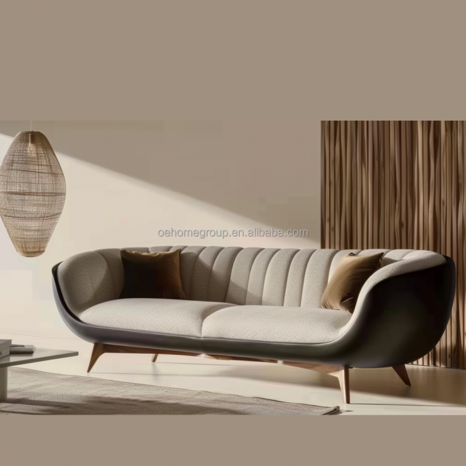 Moderne Polstersofa mit 2 oder 3 Sitzplätzen Leichtes Luxus Wohnzimmer Wohnzimmer Liebenssitz Sofas Ledersofa Set Möbel 1