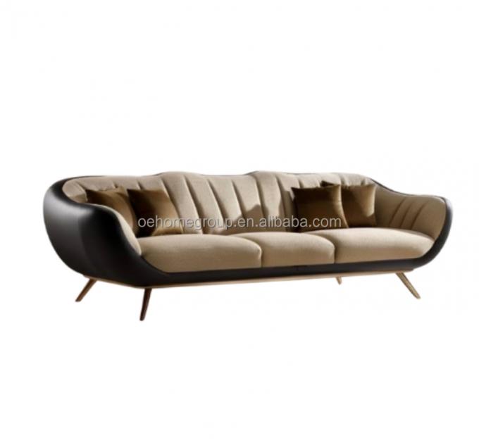 Moderne Polstersofa mit 2 oder 3 Sitzplätzen Leichtes Luxus Wohnzimmer Wohnzimmer Liebenssitz Sofas Ledersofa Set Möbel 3