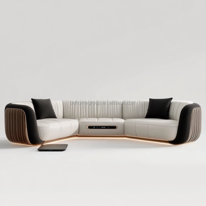 Moderne Polstersofa mit 2 oder 3 Sitzplätzen Leichtes Luxus Wohnzimmer Wohnzimmer Liebenssitz Sofas Ledersofa Set Möbel 2