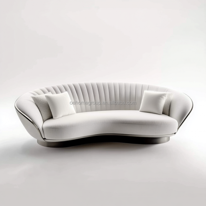 Modernes Design Walnussholz 2 Liegestelle Luxus gebogenes Modulsofa für Hotel Schlafzimmer Möbel und Innenarchitektur 1