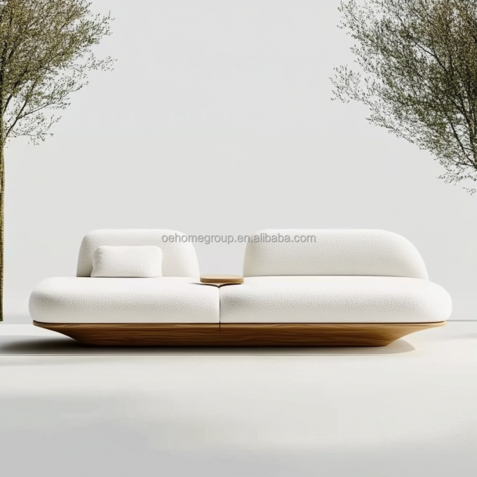 Modernes Design Walnussholz 2 Liegestelle Luxus gebogenes Modulsofa für Hotel Schlafzimmer Möbel und Innenarchitektur 5
