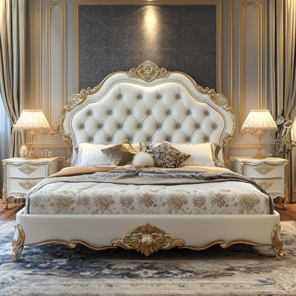 Haus Schlafzimmer Möbel King Size Modernes Design Luxus Doppelbetten mit individuellen Größen 3
