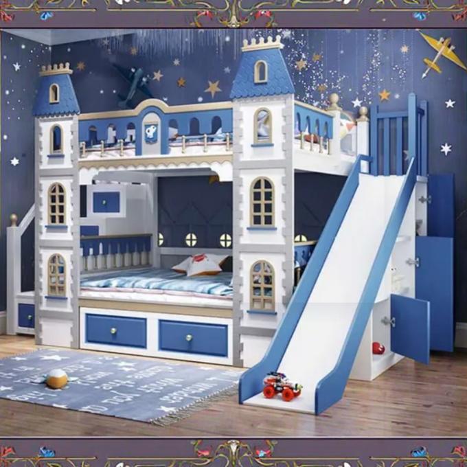 Muss haben Blau Schlafzimmer Möbel Massivholz und MDF Bunk Bett Für Jungen In Blau 9