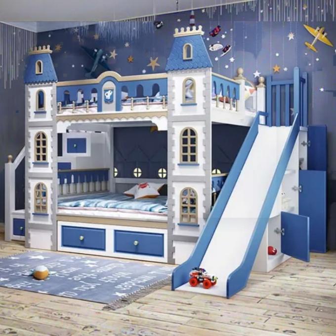 Muss haben Blau Schlafzimmer Möbel Massivholz und MDF Bunk Bett Für Jungen In Blau 10