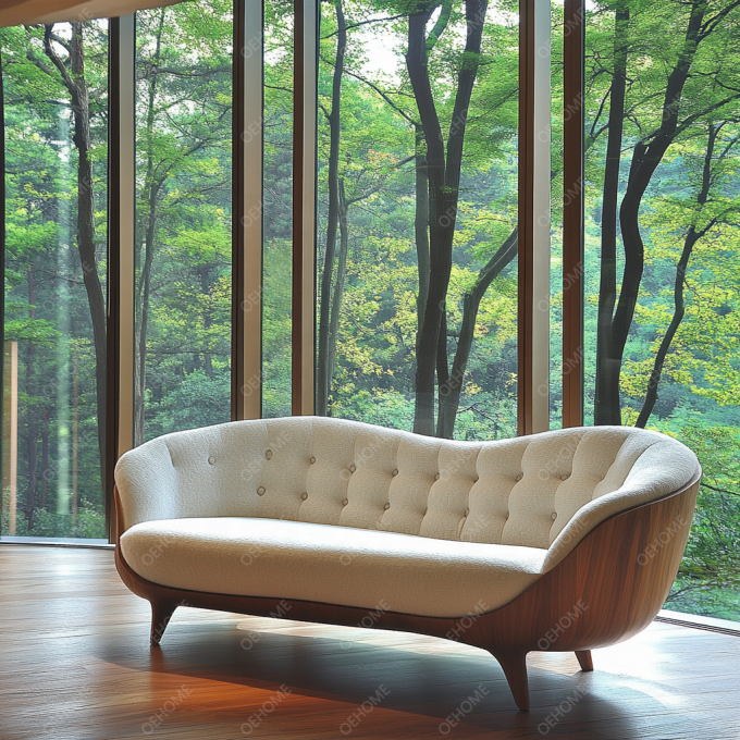 Anpassbares modernes Sofaset mit einfachen Wohnzimmerkunst Holzbeinen und Ecke Funktion, um eine entspannte Atmosphäre zu schaffen 3