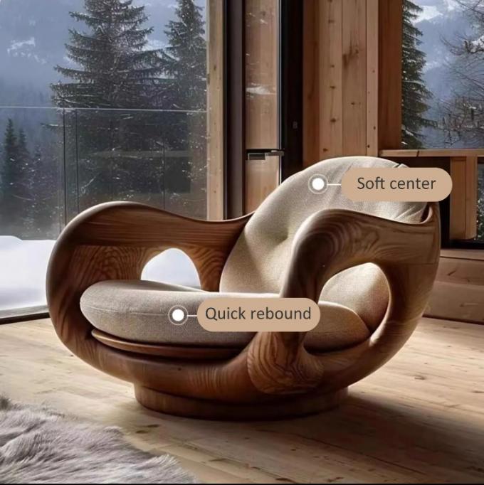Hotel Liegetyp 1 Sofa-Sessel aus massivem Holz im italienischen Stil, kreatives, wandelbares Kabinen-Design der Ersten Klasse 3