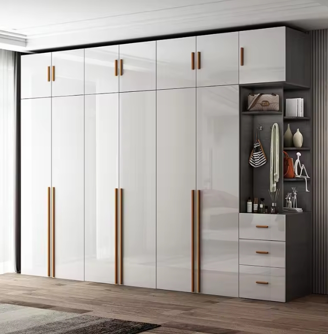 Moderne 2 Türen MDF Holzkleidung Schrank für Schlafzimmer Erweiterbar Funktional 1