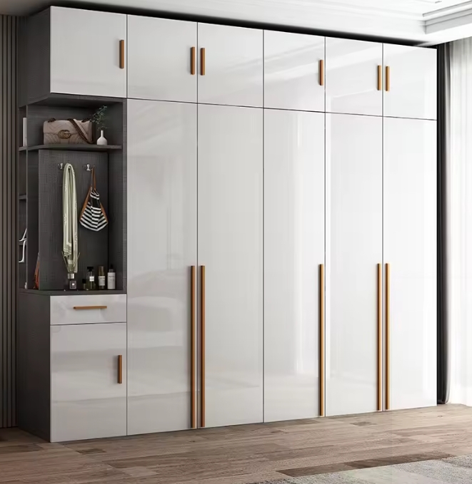 Moderne 2 Türen MDF Holzkleidung Schrank für Schlafzimmer Erweiterbar Funktional 3