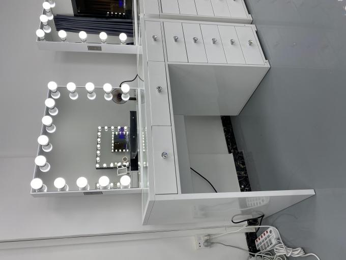 Y Verpackung Moderne Garderobe Tisch Mit Licht Spiegel Schlafzimmer Edelstück Garderobe Make-up Schreibtisch Led Spiegel Set Schubladen Garderobe 5