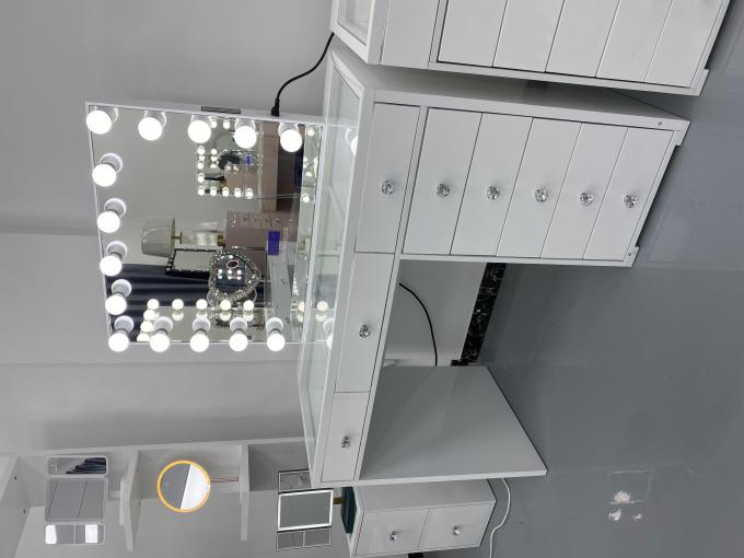 Y Verpackung Moderne Garderobe Tisch Mit Licht Spiegel Schlafzimmer Edelstück Garderobe Make-up Schreibtisch Led Spiegel Set Schubladen Garderobe 6