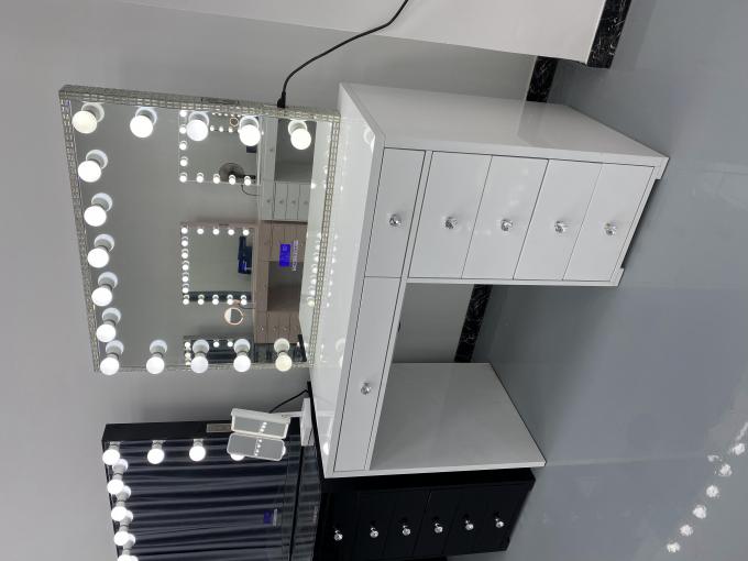 Y Verpackung Moderne Garderobe Tisch Mit Licht Spiegel Schlafzimmer Edelstück Garderobe Make-up Schreibtisch Led Spiegel Set Schubladen Garderobe 8