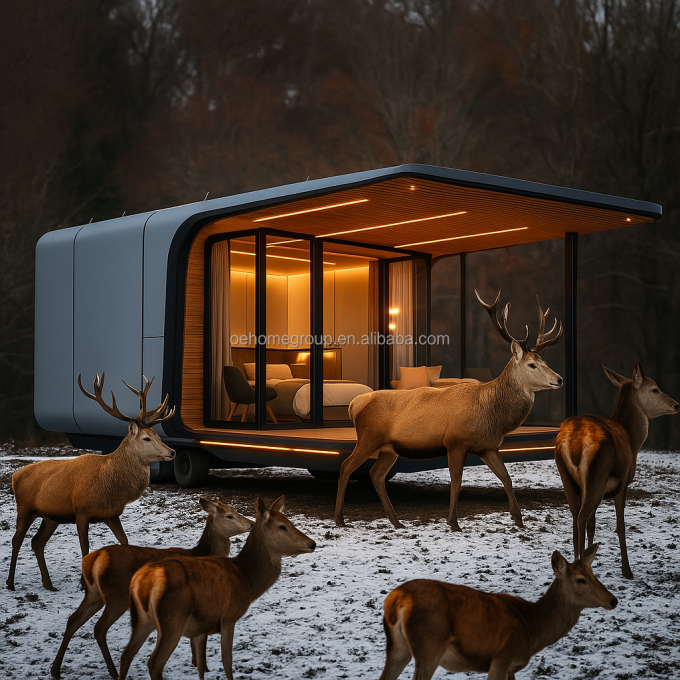 Luxuriöses 20-Fuß-Modernes Seecontainerhaus, kleines Wohnfertigteil mit Stahlkonstruktion für Hotels, Villen und Apartments 7