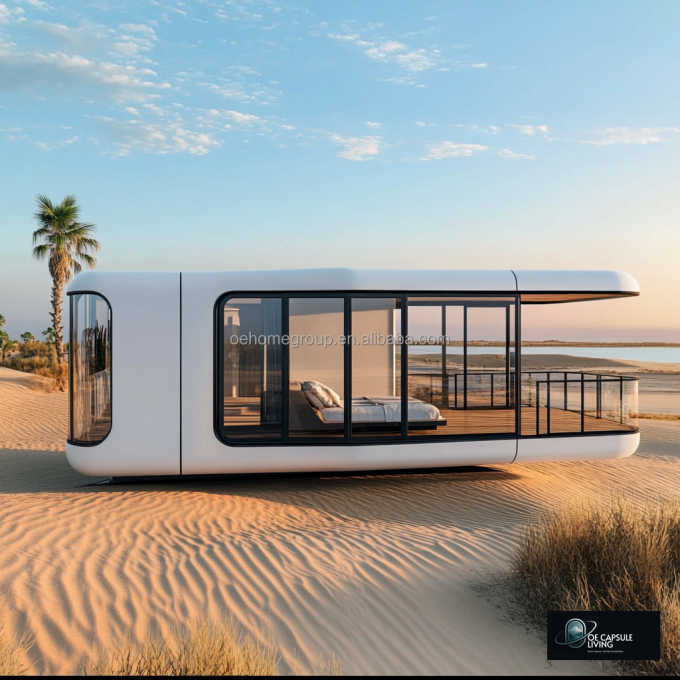 Vorgefertigtes 40-Fuß-Hotelmodul aus Stahl, Raumkapselhaus, mobiles Containerhaus mit Toilette für 5 Personen, Schlafzimmer 2