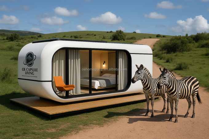 Luxuriöses 20-Fuß-Modernes Seecontainerhaus, kleines Wohnfertigteil mit Stahlkonstruktion für Hotels, Villen und Apartments 2