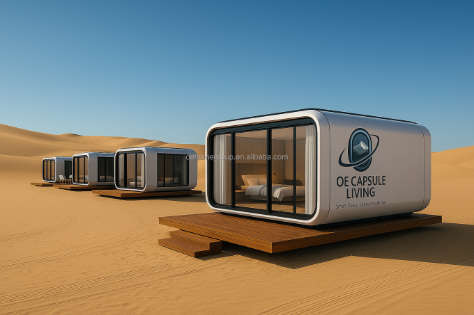 Luxus-Fertighäuser in Modulbauweise Ferienanlage Hotel Winddichte Apple-Kabine Kapselhaus 3