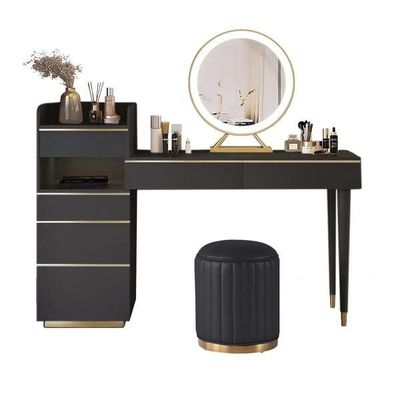 Schlafzimmer Schrank Schreibtisch Moderne Schrank Schreibtisch mit LED-Spiegel und MDF-Panel Schubladen