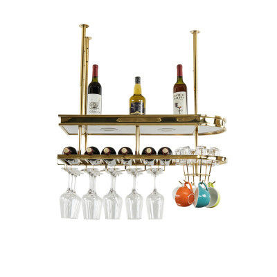 Acrylbar Gold Weinhalter Gläser Regalen Lagerung Edelstahlrahmen