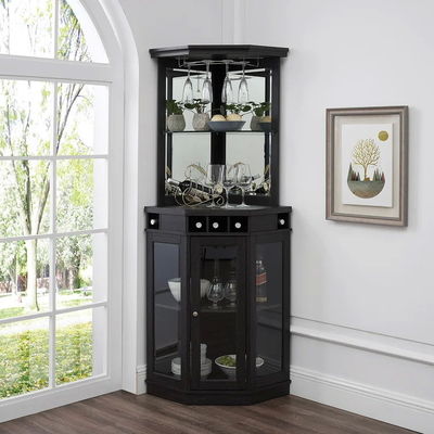 Moderne Bar Ecke Weinregal Schrank Holz Zähler OEM