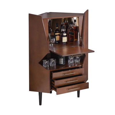 Handel mit Holz Ecke Liquor Schrank Zähler für Alkohol Wein Anzeige