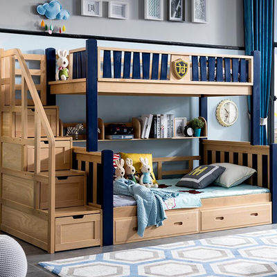 Holz Kinder Teenager Bunk Betten Twin Over Voll Schlafzimmer Sets OEM