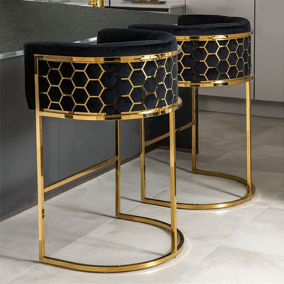 Moderne, maßgeschneiderte Wohnzimmer Sitzgelegenheiten Edelstahlbarmöbel mit hoher Chrombasis
