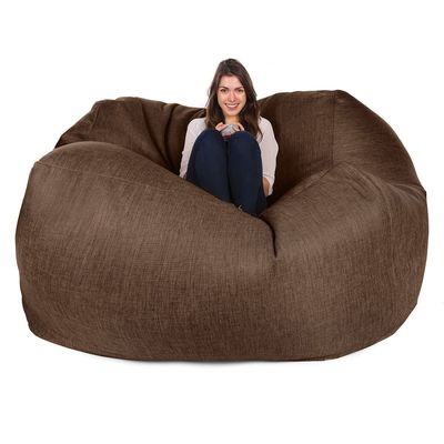 Außen 7Ft Riesen Bohnen Tasche Lounge Chair Weiches False Pelz Stoff EPS Füllung