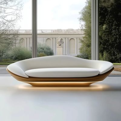 Modernes Design Walnussholz 2 Liegestelle Luxus gebogenes Modulsofa für Hotel Schlafzimmer Möbel und Innenarchitektur
