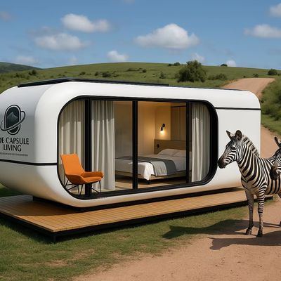 Luxuriöses 20-Fuß-Modernes Seecontainerhaus, kleines Wohnfertigteil mit Stahlkonstruktion für Hotels, Villen und Apartments
