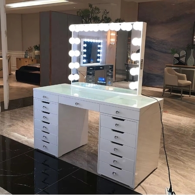 Vanity Make-up Spiegel mit Lichtern Kosmetischer Spiegel mit 15 dimmbaren LED-Bolle