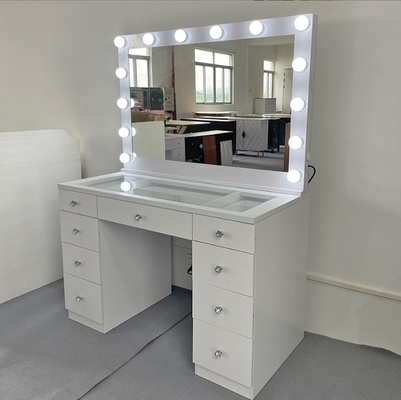 Touchscreen Metallrahmen 14 Glühbirnen Make-up Spiegel mit Lichtern Led Vanity Spiegel