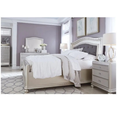 MDF-Metall-Plattform-Bett 5 Stück Schlafzimmer Sets Queen King Größe