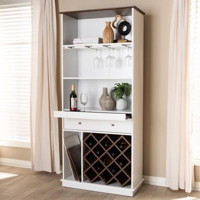 Küche Ecke Weinregale Bar Schränke mit Holz und Glas Display Rack