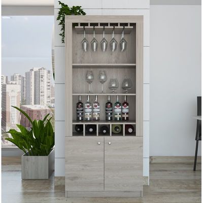 Eckschränke aus Edelstahl mit Temperaturkontrolle und Holzregalen