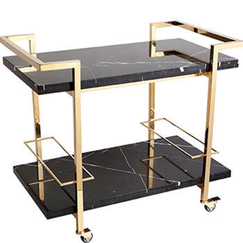 Marmor Top Getränke Trolley Schwarz Trolley Rattan Bar Cart
