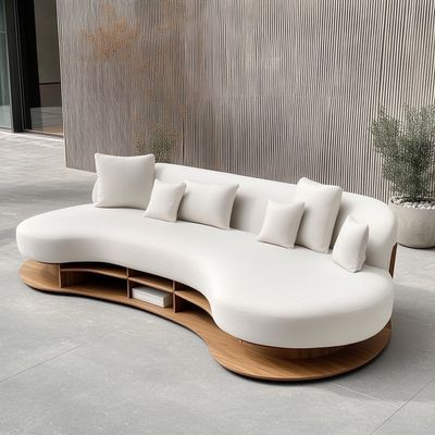 Italienischer Samt-Sofastoff, Freizeitsessel, geschwungenes Sofa-Set, modernes, einzigartiges Wohnzimmer-Sofa für moderne Lounge