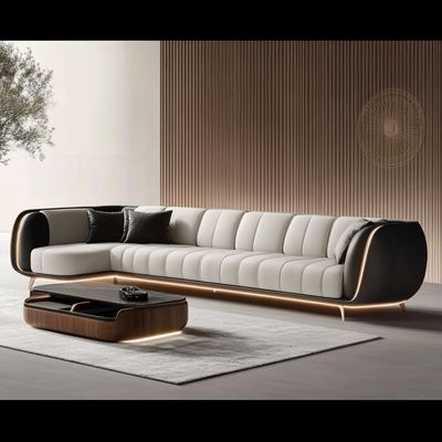Moderne Polstersofa mit 2 oder 3 Sitzplätzen Leichtes Luxus Wohnzimmer Wohnzimmer Liebenssitz Sofas Ledersofa Set Möbel