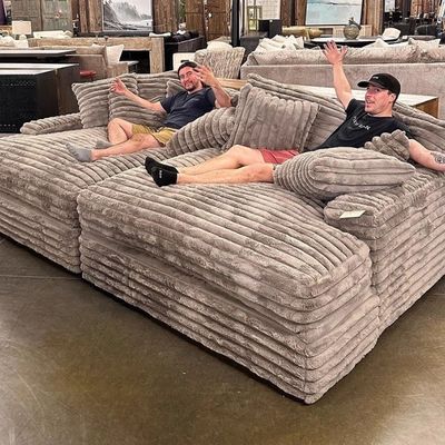 Modernes Cord-Stoff Chaise Lounge Loveseat Sofa Set Tür-zu-Tür Kino Schläfer für modernes Wohnzimmer
